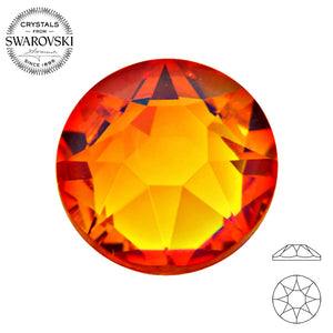 Swarovski® Round (Flat Back) FIRE OPAL
