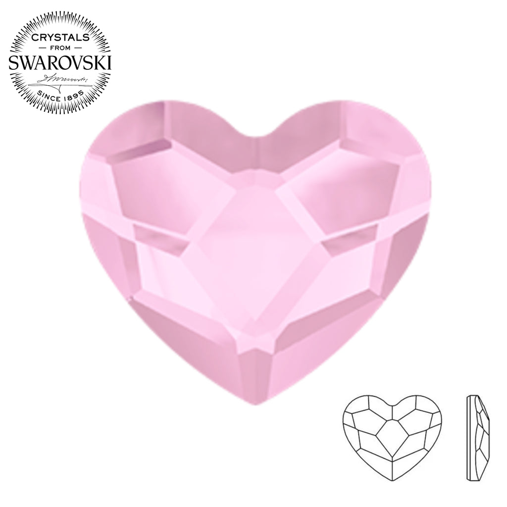 Swarovski® Heart (Flat Back) ROSALINE