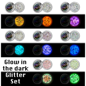 GLOW IN THE DARK Glitter Set