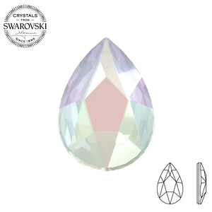 Swarovski® Pear (Flat Back) AB Crystals