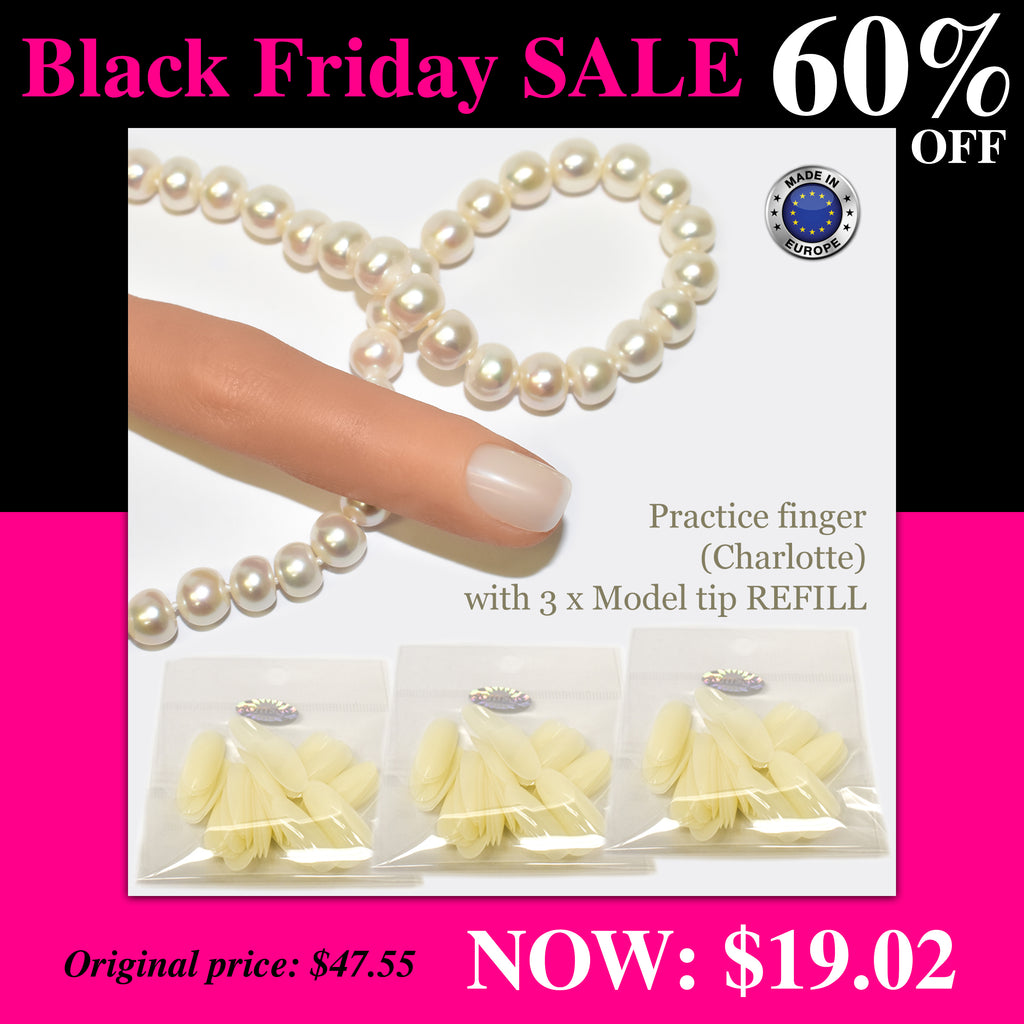 BF* Practice finger ~ Charlotte (Poseable Silicone) +3 Extra Model tip Refill