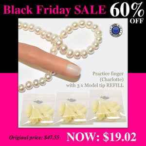 BF* Practice finger ~ Charlotte (Poseable Silicone) +3 Extra Model tip Refill