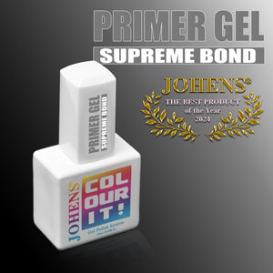 Colour It! Primer Gel in a sleek bottle, designed for professional nail technicians to ensure flawless gel adhesion. Non-acidic Colour It! Primer Gel, offering a gentle yet strong bonding solution for gel nails.
