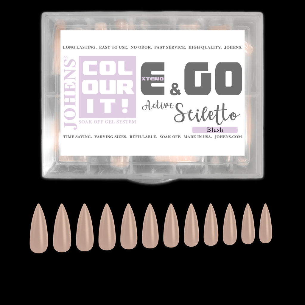 E&GO Tips - Active Stiletto - Blush (360pcs.)