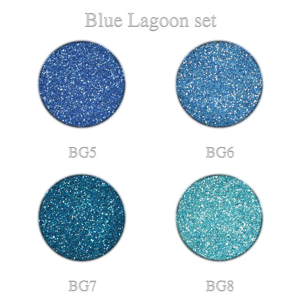 Blue glitter Blue Lagoon set 4pcs.