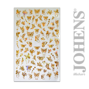 Holographic Gold Butterfly stickers #03