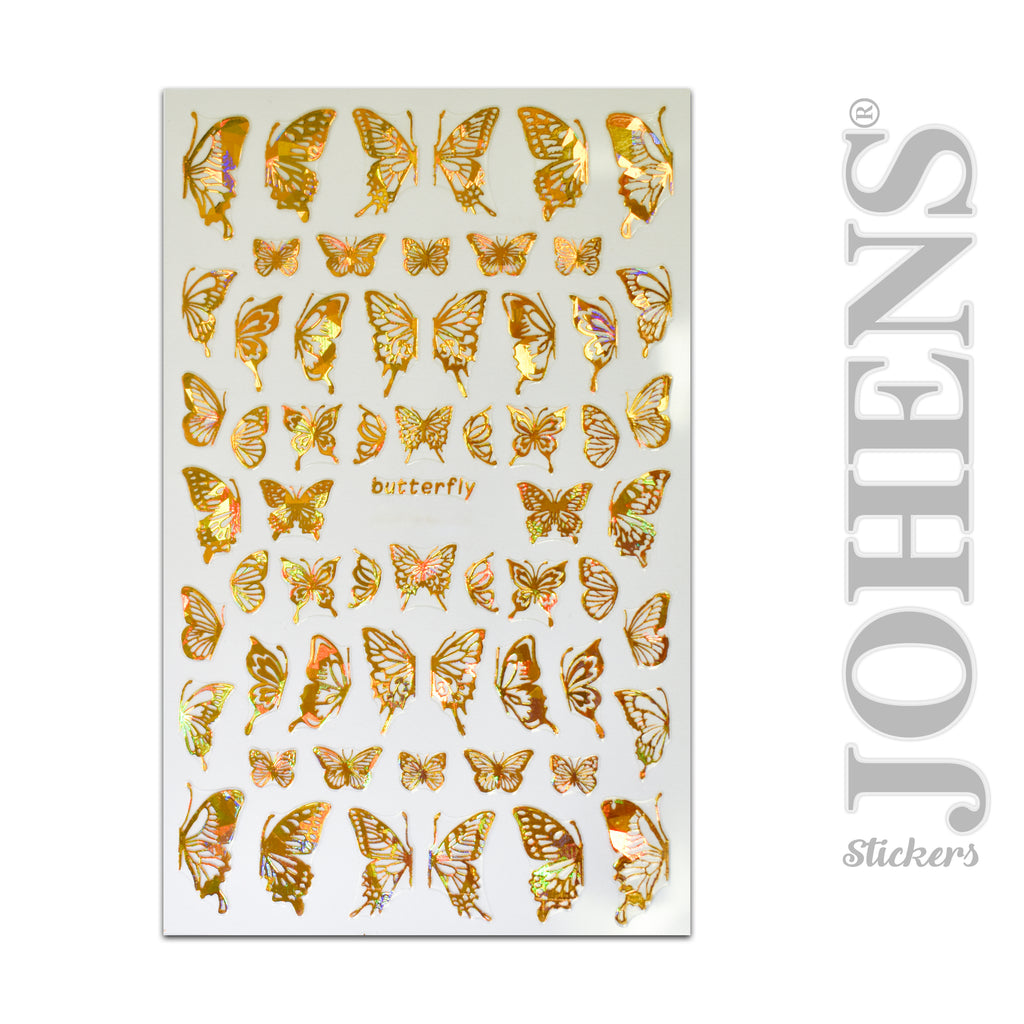 Holographic Gold Butterfly stickers #04