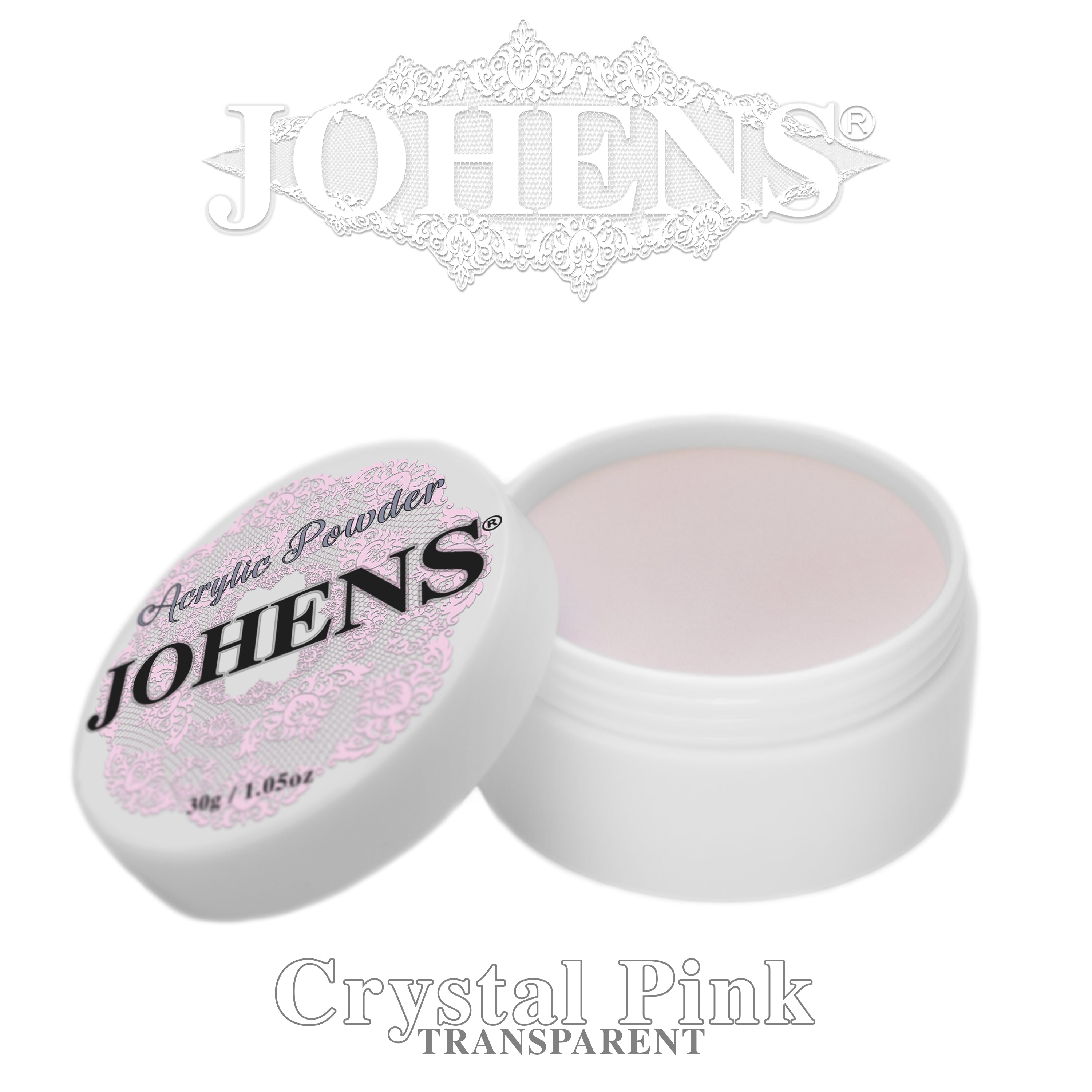 Acrylic Powder - Crystal Pink - Transparent