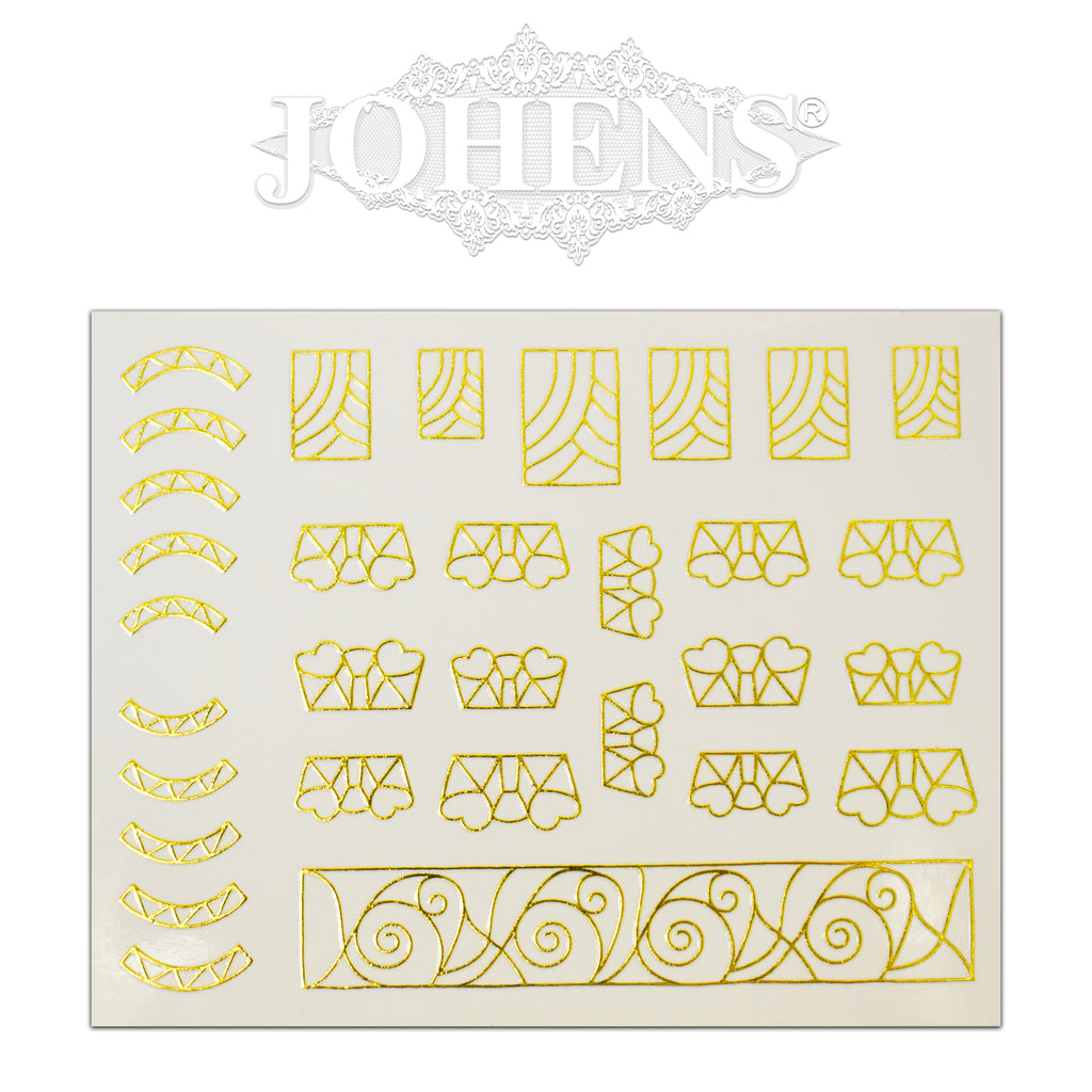 Golden pattern stickers #01