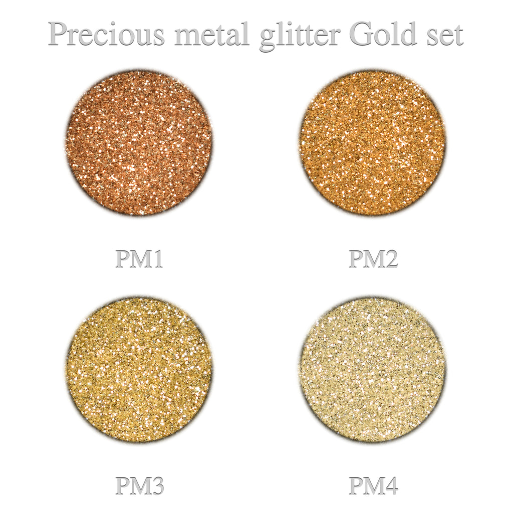 Precious Metal Glitter Gold set 4pcs.
