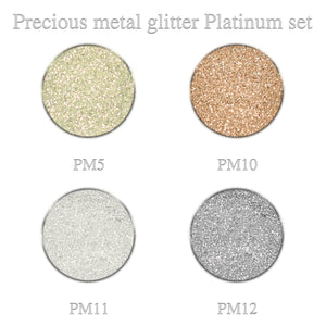 Precious Metal Glitter Platinum set 4pcs.