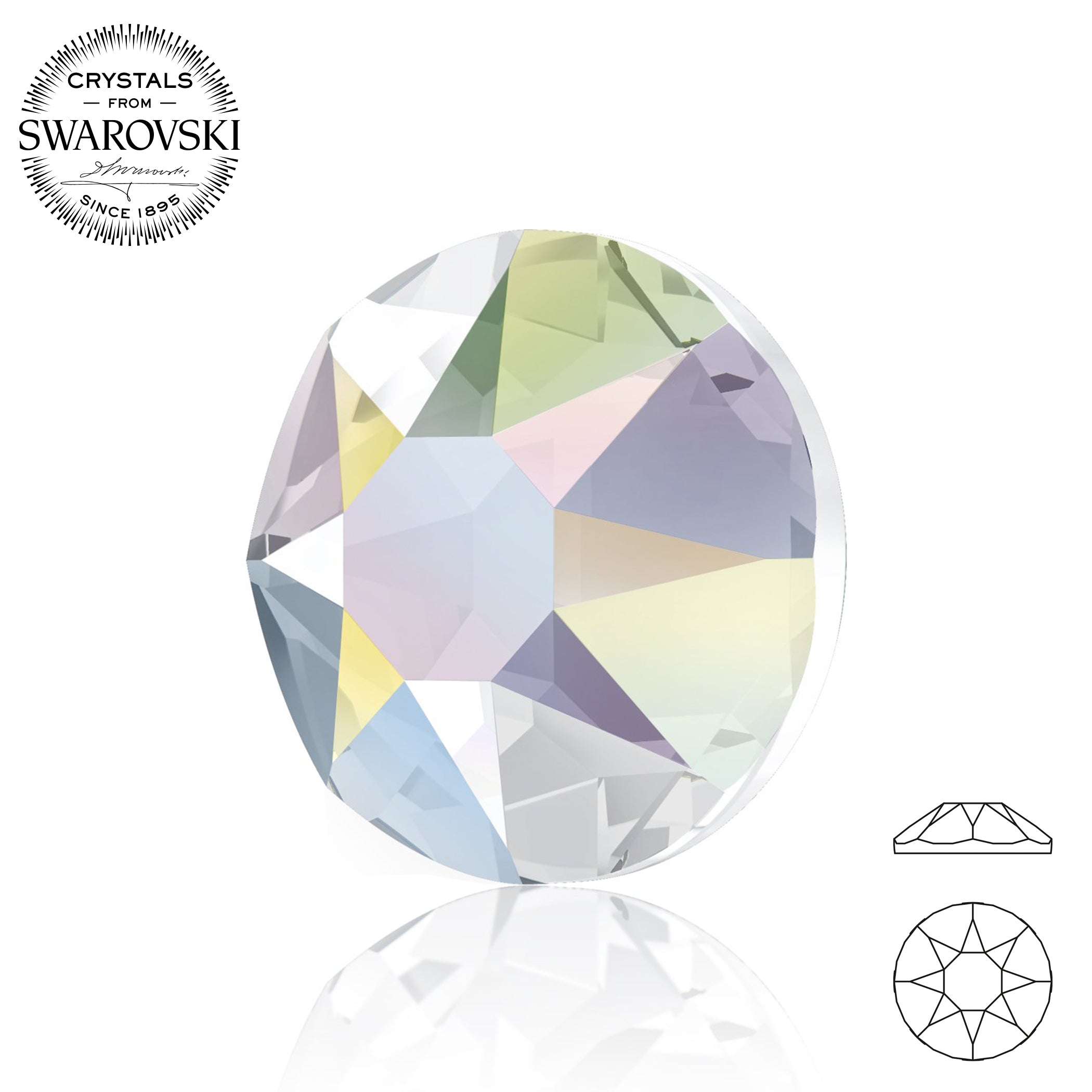 Swarovski crystals AB rhinestone flat back stones gems for nail art 150  piece
