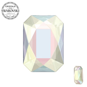 Swarovski® Emerald Cut (Flat Back) AB Crystals